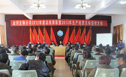 公司召開2012年總結表彰暨2013年生產經營目標簽狀大會